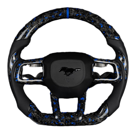 2024-2026+ Ford Mustang S650 Carbon Fiber LED Steering Wheel - AutoLEDTech.com