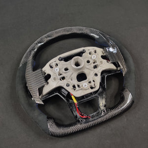 2024-2026+ Ford Mustang S650 Carbon Fiber LED Steering Wheel - AutoLEDTech.com