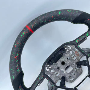 2024-2026+ Ford Mustang S650 Carbon Fiber LED Steering Wheel - AutoLEDTech.com