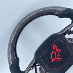 2024-2026+ Ford Mustang S650 Carbon Fiber LED Steering Wheel - AutoLEDTech.com