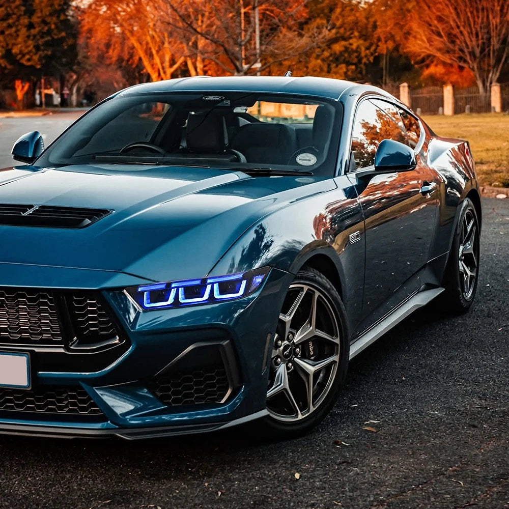 2024-2026+ Ford Mustang S650 RGB Flow Series LED DRL Headlights (old) - AutoLEDTech.com