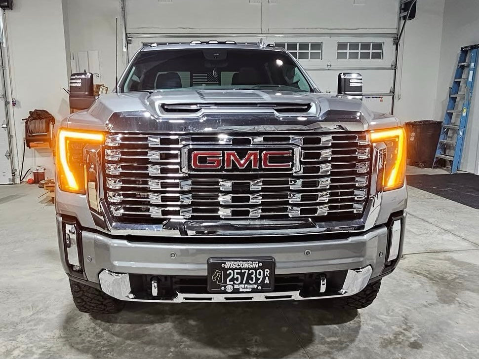 2024-2026+ GMC Sierra HD 2500/3500 Amber DRL Headlight Harness Kit - AutoLEDTech.com