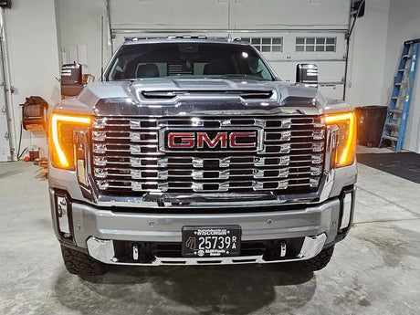 2024-2026+ GMC Sierra HD 2500/3500 Amber DRL Headlight Harness Kit - AutoLEDTech.com