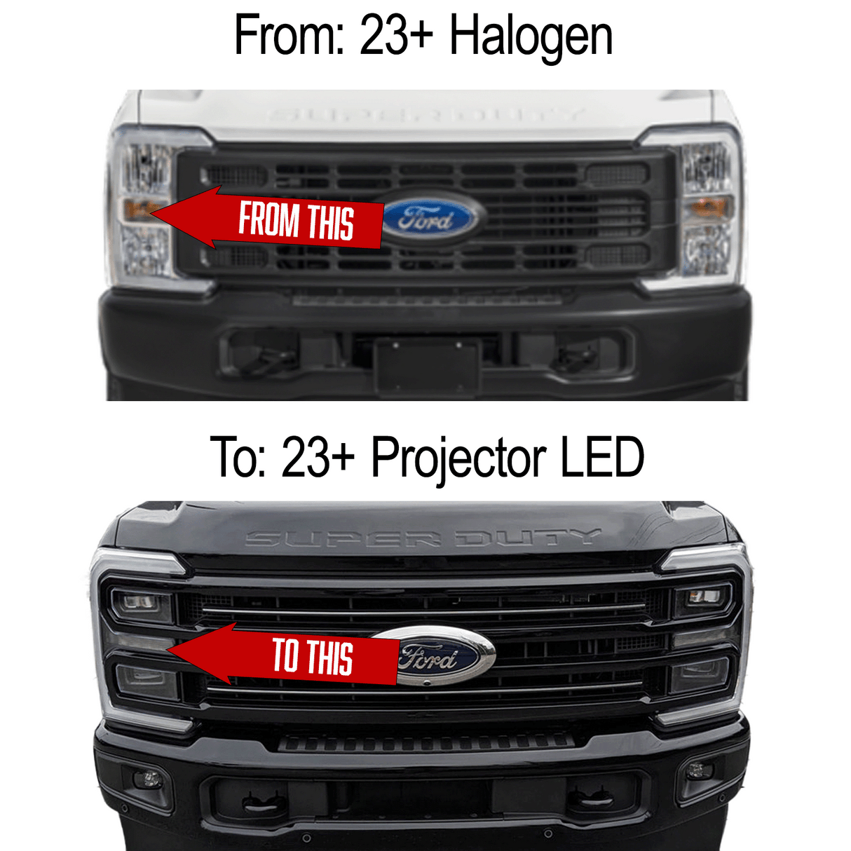 2023-2026+ Ford Super Duty LED Headlight Conversion Kit - AutoLEDTech.com