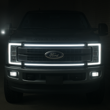 2017-2019 Ford Super Duty F250 F350 LED Grill Accent Light Bars Kit - AutoLEDTech.com