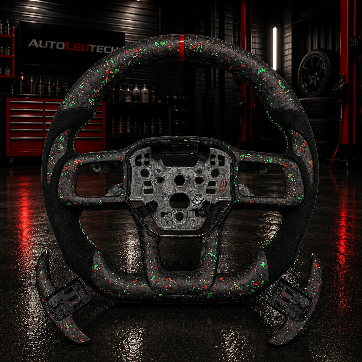 2024-2026+ Ford Mustang S650 Carbon Fiber LED Steering Wheel