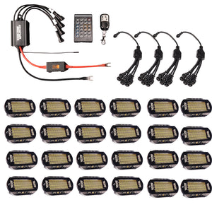 144 LED PURE WHITE LED Rock Lights Pod Kit - AutoLEDTech.com