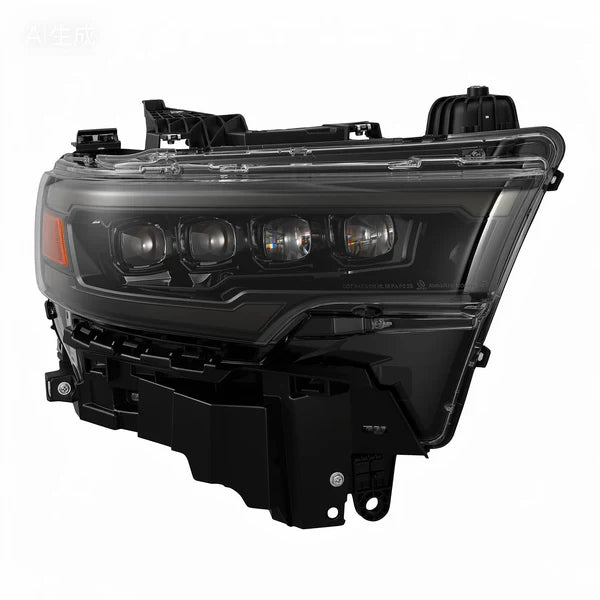 Ram 1500 NOVA-Series LED headlights with switchback DRL tubes illuminated white