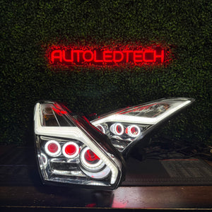 2009-2024 Nissan GTR R35 RGBW Flow Series LED DRL Halo Headlights - AutoLEDTech.com