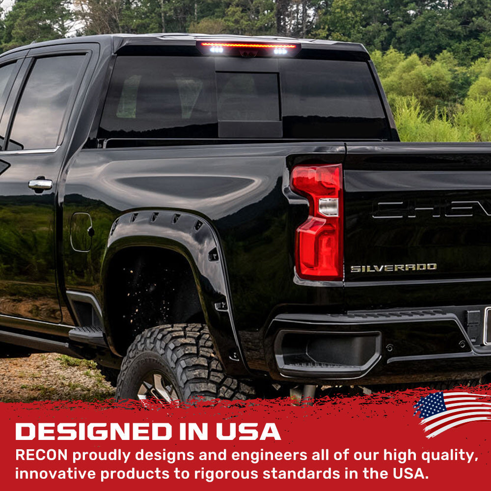 2020-2025+ GMC Sierra Chevy Silverado Smoked Clear LED 3rd Brake Light