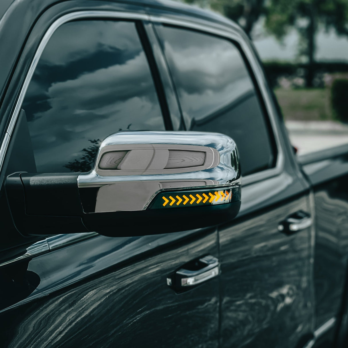 2019-2024 Ram 1500 2500 3500 HD Smoked Clear White Amber Sequential LED Mirror Lights