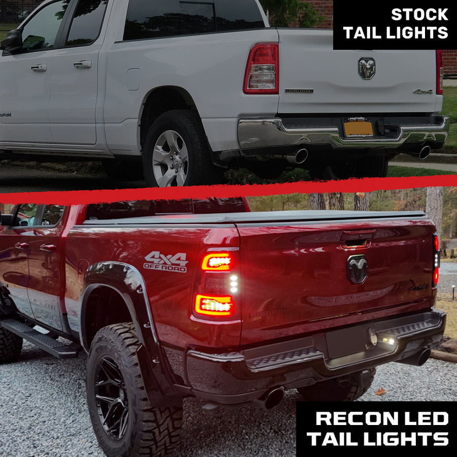 2019-2024 Ram HD 2500/3500 Smoked Scanning LED Tail Lights - AutoLEDTech.com