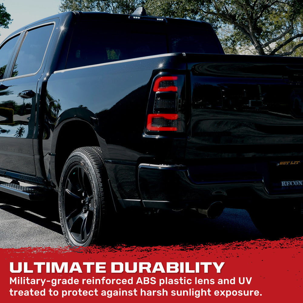 2019-2024 Ram 1500 TRX Smoked Scanning LED Tail Lights