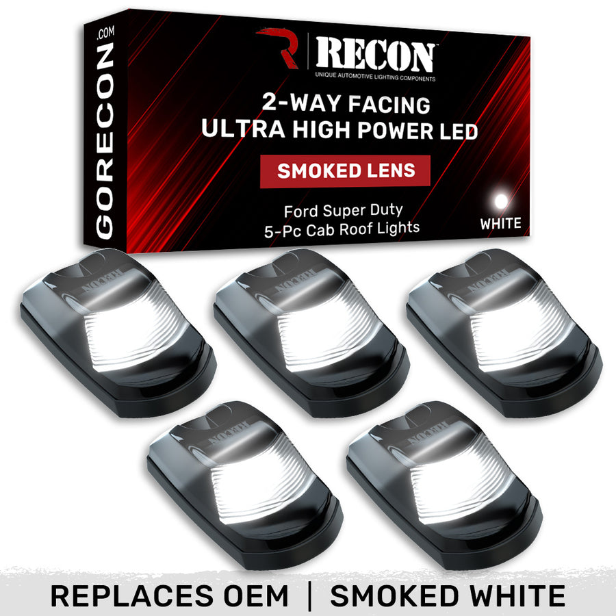 2017-2025+ Ford Super Duty F250 Smoked White Amber LED Mirror Lights
