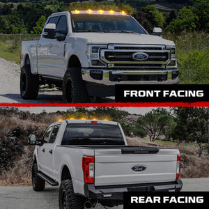 2017-2022 Ford F250 Super Duty 2WAY Smoked White Amber LED Roof Cab Lights