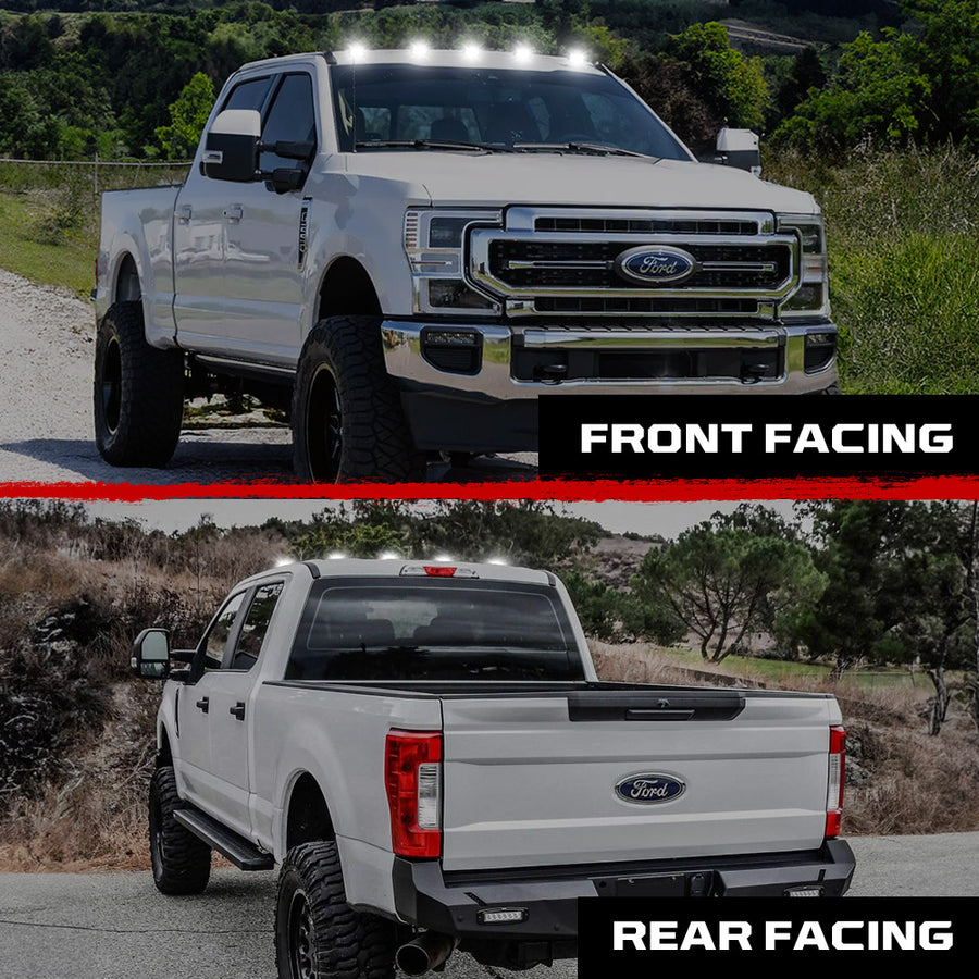 2017-2022 Ford F250 Super Duty 2WAY Smoked White Amber LED Roof Cab Lights
