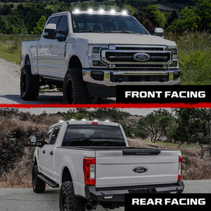 2017-2022 Ford F250 Super Duty 2WAY Smoked White Amber LED Roof Cab Lights
