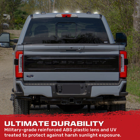 2023-2026+ Ford F250 Super Duty 2WAY Smoked White Amber LED Roof Cab Lights - AutoLEDTech.com