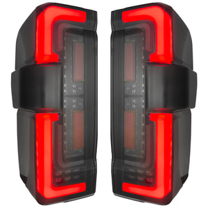2023-2027+ Ford Super Duty Clear Smoked LED Tail Lights with Startup Sequence - AutoLEDTech.com