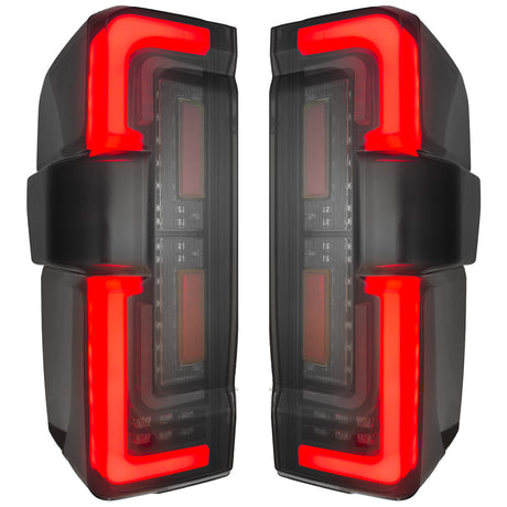2023-2027+ Ford Super Duty Clear Smoked LED Tail Lights with Startup Sequence - AutoLEDTech.com