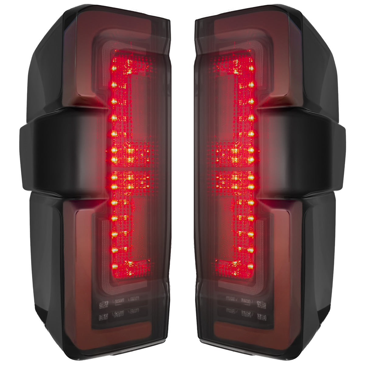 2023-2027+ Ford Super Duty Clear Smoked LED Tail Lights with Startup Sequence - AutoLEDTech.com
