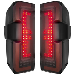 2023-2027+ Ford Super Duty Clear Smoked LED Tail Lights with Startup Sequence - AutoLEDTech.com