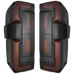 2023-2027+ Ford Super Duty Clear Smoked LED Tail Lights with Startup Sequence - AutoLEDTech.com