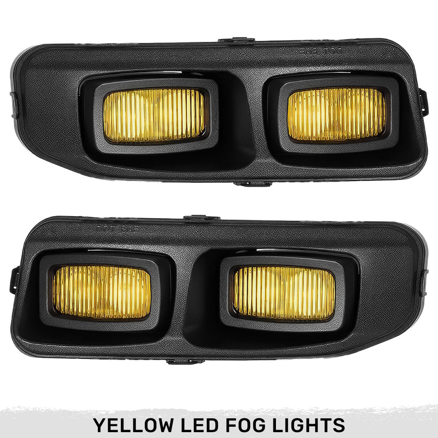 2019-2022 RAM 1500 & HD White Amber LED DRL Fog Lights Pod Kit