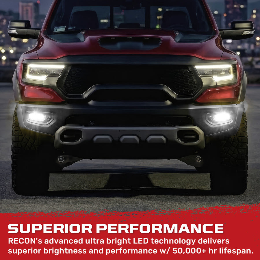 2019-2022 RAM 1500 & HD White Amber LED DRL Fog Lights Pod Kit