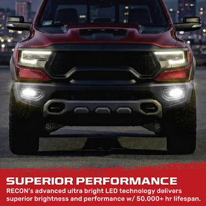 2019-2022 RAM 1500 & HD White Amber LED DRL Fog Lights Pod Kit