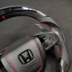 2016-2021 Honda Civic Custom Carbon Fiber Steering Wheel - AutoLEDTech.com