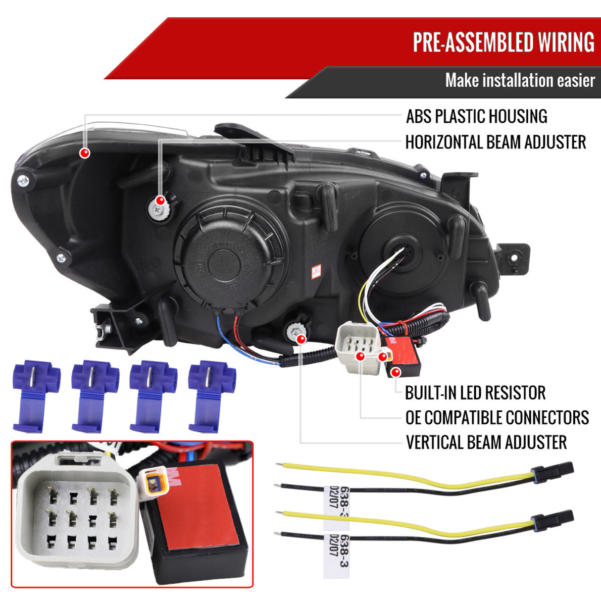 2015-2021 Subaru WRX RGBW Flow Series LED DRL Custom Headlights