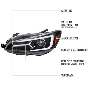 2015-2021 Subaru WRX RGBW Flow Series LED DRL Custom Headlights
