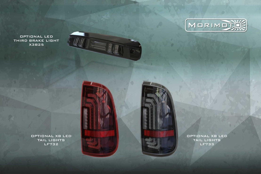 2011-2016 Ford Super Duty F250 White Amber XB LED DRL Projector Headlights