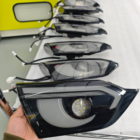 2014-2017 Infiniti Q50 Chrome Black Red Clear Lens Tail Lights - AutoLEDTech.com