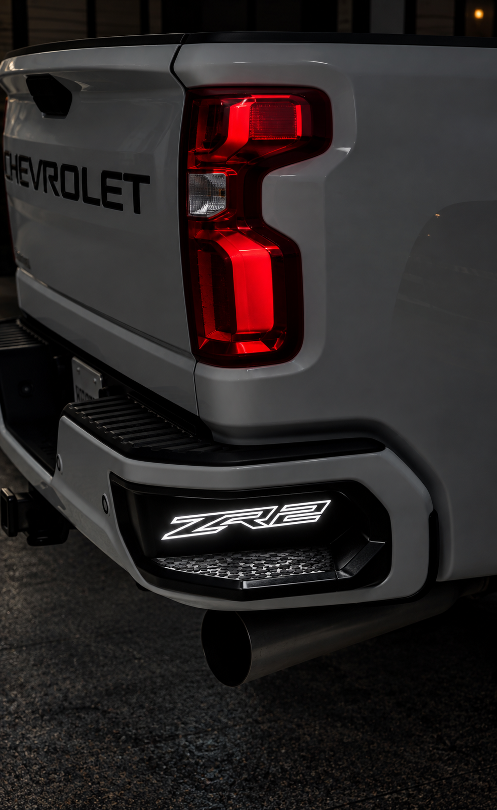 2019-2027+ GMC/Chevy 1500 Illuminated Rear Bumper Corner Step Inserts (Silverado/ Sierra) - AutoLEDTech.com