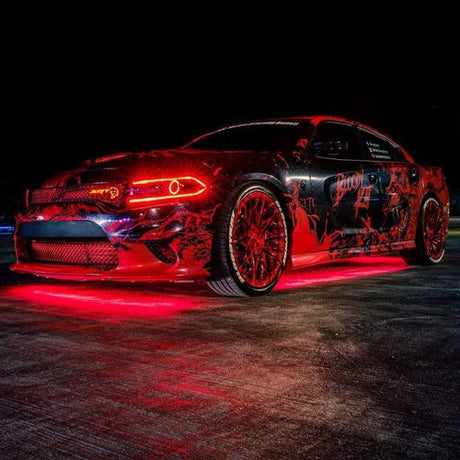 4-Piece Aluminum-Cased LED RGBW Flow Series Underbody Lights Kit - AutoLEDTech.com