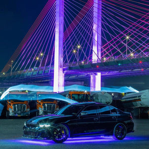 4-Piece Aluminum-Cased LED RGBW Flow Series Underbody Lights Kit - AutoLEDTech.com