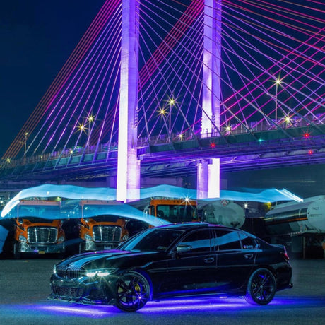 4-Piece Aluminum-Cased LED RGBW Flow Series Underbody Lights Kit - AutoLEDTech.com