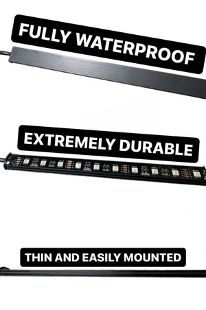 4-Piece Aluminum-Cased LED RGBW Flow Series Underbody Lights Kit - AutoLEDTech.com