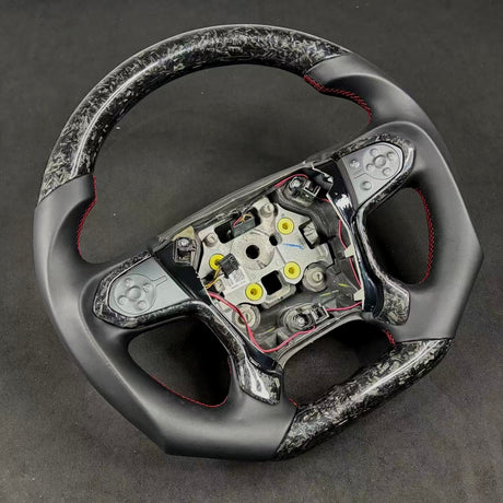 2014-2020 GMC Sierra Yukon Custom Carbon Fiber Steering Wheel - AutoLEDTech.com