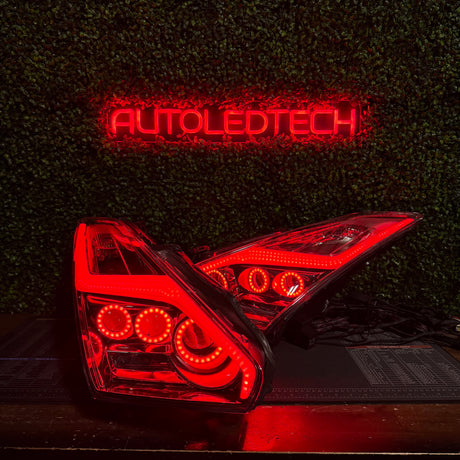 2009-2024 Nissan GTR R35 RGBW Flow Series LED DRL Halo Headlights - AutoLEDTech.com