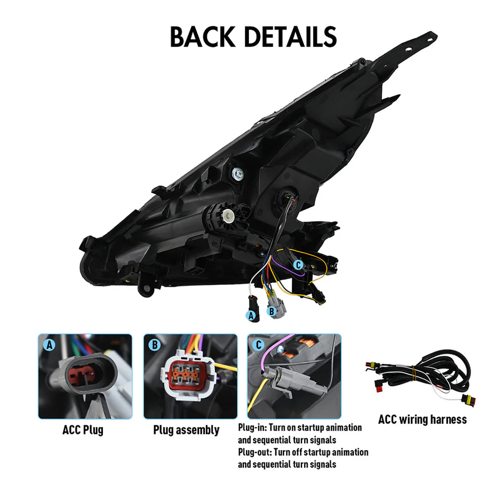 2009-2020 Nissan 370Z Z34 Fairlady RGB LED DRL Headlights - AutoLEDTech.com
