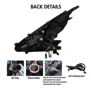 2009-2020 Nissan 370Z Z34 Fairlady RGB LED DRL Headlights - AutoLEDTech.com