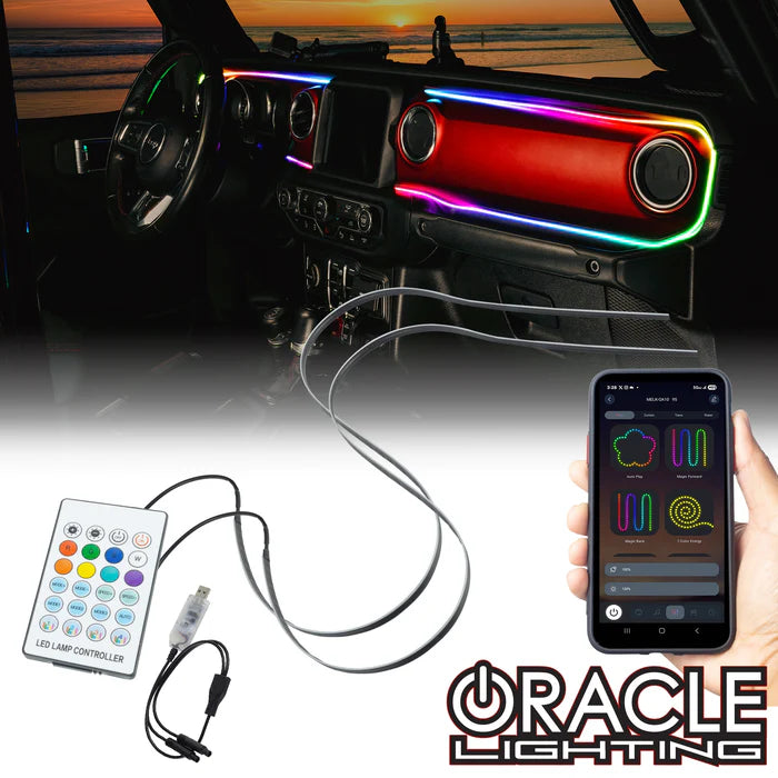 2018-2023 Jeep Wrangler JL Gladiator JT Dynamic ColorSHIFT LED Interior Dash Board Kit
