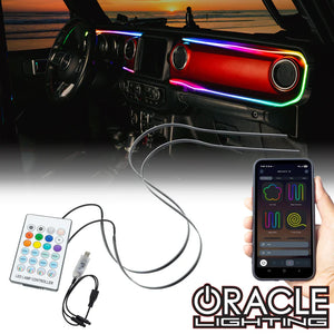 2018-2023 Jeep Wrangler JL Gladiator JT Dynamic ColorSHIFT LED Interior Dash Board Kit