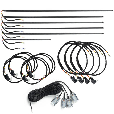 Dynamic ColorSHIFT 18 Piece Universal Full LED Interior Dash Board Kit - AutoLEDTech.com