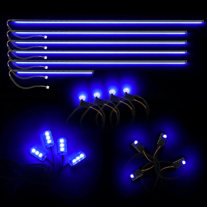 Dynamic ColorSHIFT 18 Piece Universal Full LED Interior Dash Board Kit - AutoLEDTech.com