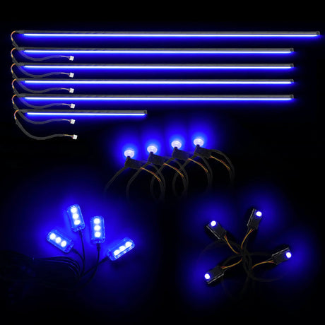 Dynamic ColorSHIFT 18 Piece Universal Full LED Interior Dash Board Kit - AutoLEDTech.com