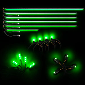 Dynamic ColorSHIFT 18 Piece Universal Full LED Interior Dash Board Kit - AutoLEDTech.com